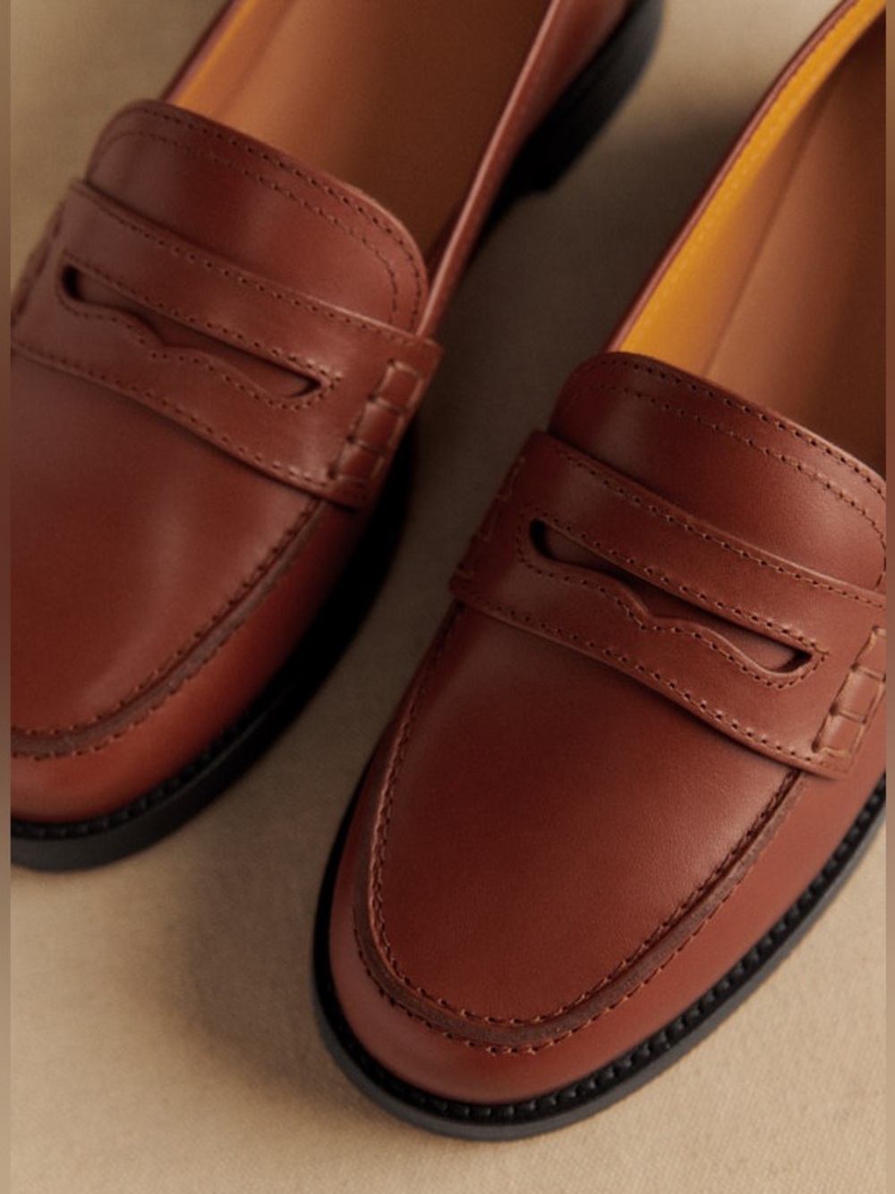 Sézane Andrea Loafers in Natural Heritage Leather FR 41 - Picture 6 of 13